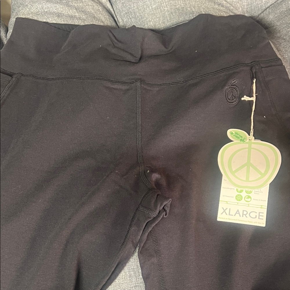 Green Apple Black Track Pants